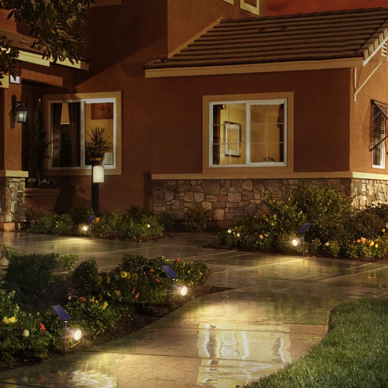 OSORD Solar Spot Lights Outdoor, Waterproof Solar Landscape Spotlights 18 LED 2-in-1 Uplights Adjustable Flag Pole Lights Solar Powered 3000k Warm White for Garden Yard Driveway Pathway - Image 5